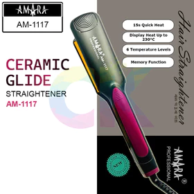 ( ) AMARA AM 1117 Ceramic Glide Plate Hair Straightener Catokan Rambut CK