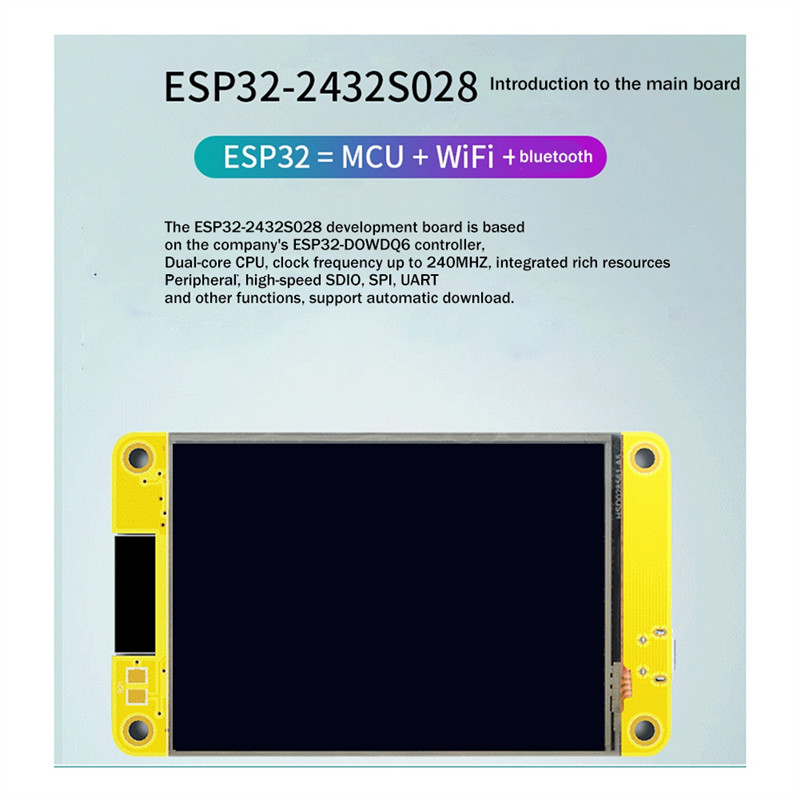 Jual ESP32 WiFi Bluetooth Development Board 2.8 Inch 240X320 Smart ...
