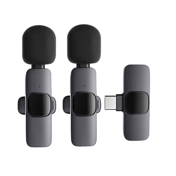 Mikrofon Hp Nirkabel Lavalier Mudah Dipakai Cocok Untuk Sistem Android Klip On Mic Wireless