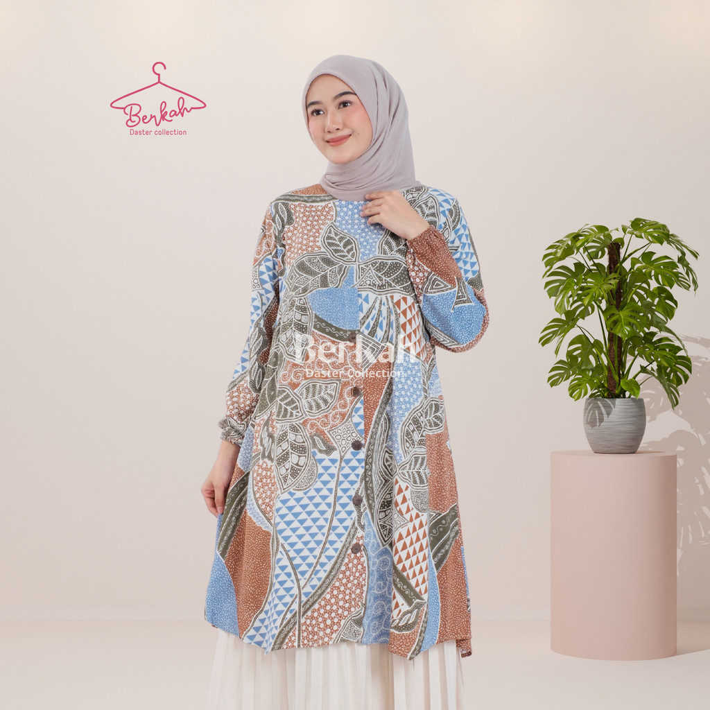 Atasan Batik Tunik Modern Rayon Surya Teja