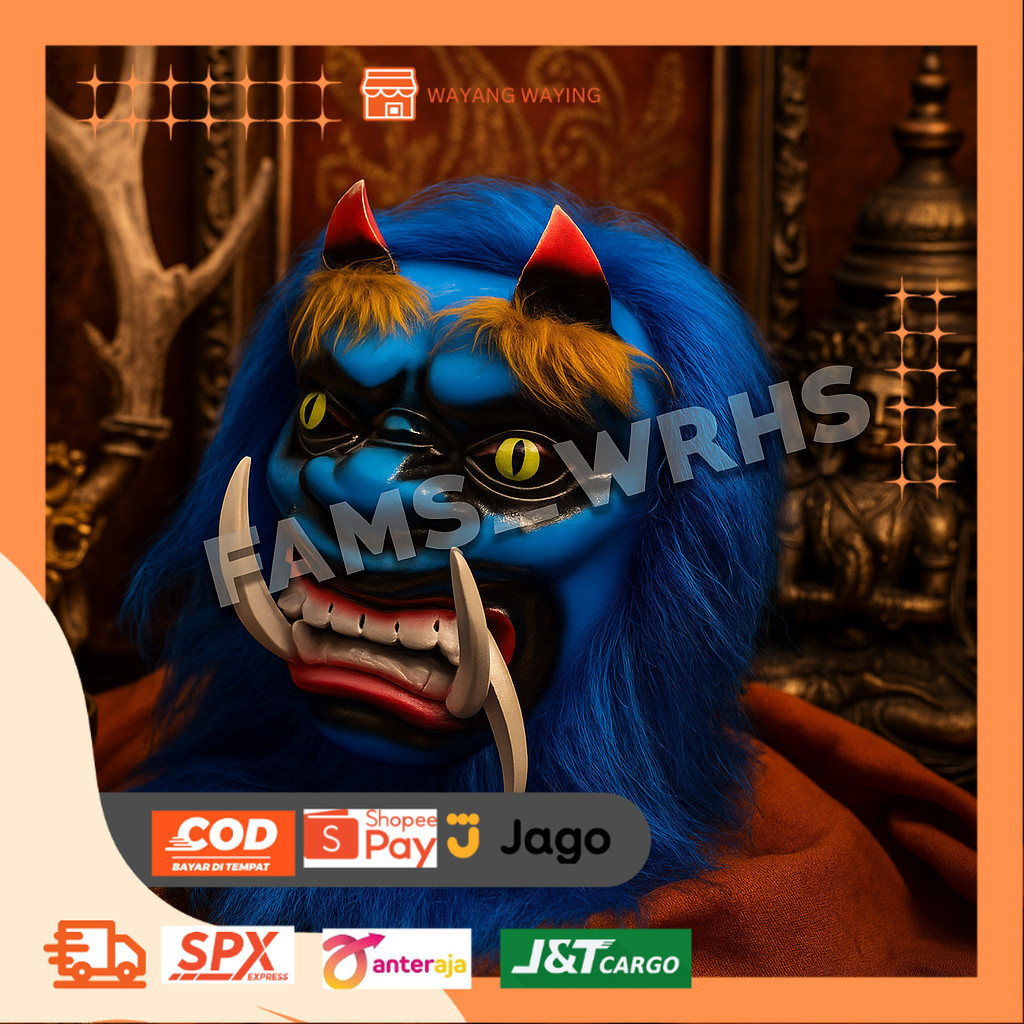 Jual Topeng Gedruk Topeng Buto Monster Bahan Spons Biru ww | Shopee ...