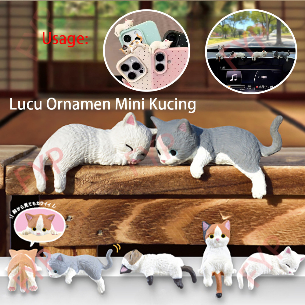 Jual 6pcs/Set Action Figure Kucing Mini Lucu Ornamen Mini Kucing / Cat ...