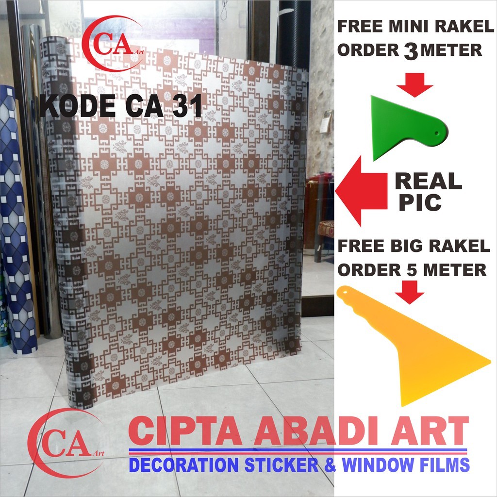 Jual STIKER KACA STICKER KACA PINTU JENDELA TIDAK TEMBUS PANDANG CA 31 ...
