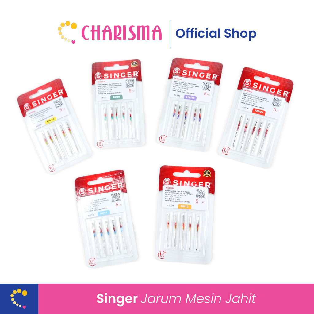 Jual Charisma Jarum Mesin Jahit - Jarum Singer 2020 No. 10, 12, 14, 16 ...