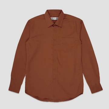 The Essentials Shirt Kemeja Kantor Polos Pria Slim Fit Lengan Panjang All Variant