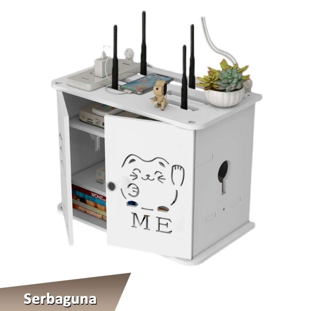 Jual IndahRumah - Rak Gambar Kucing Terukir untuk WiFi Router DVD ...