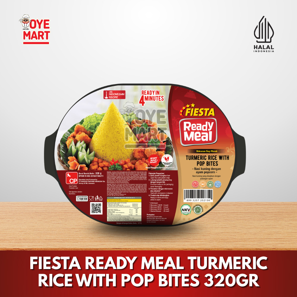 Jual FIESTA READY MEAL TURMERIC RICE WITH POP BITES 320GR / NASI KUNING ...
