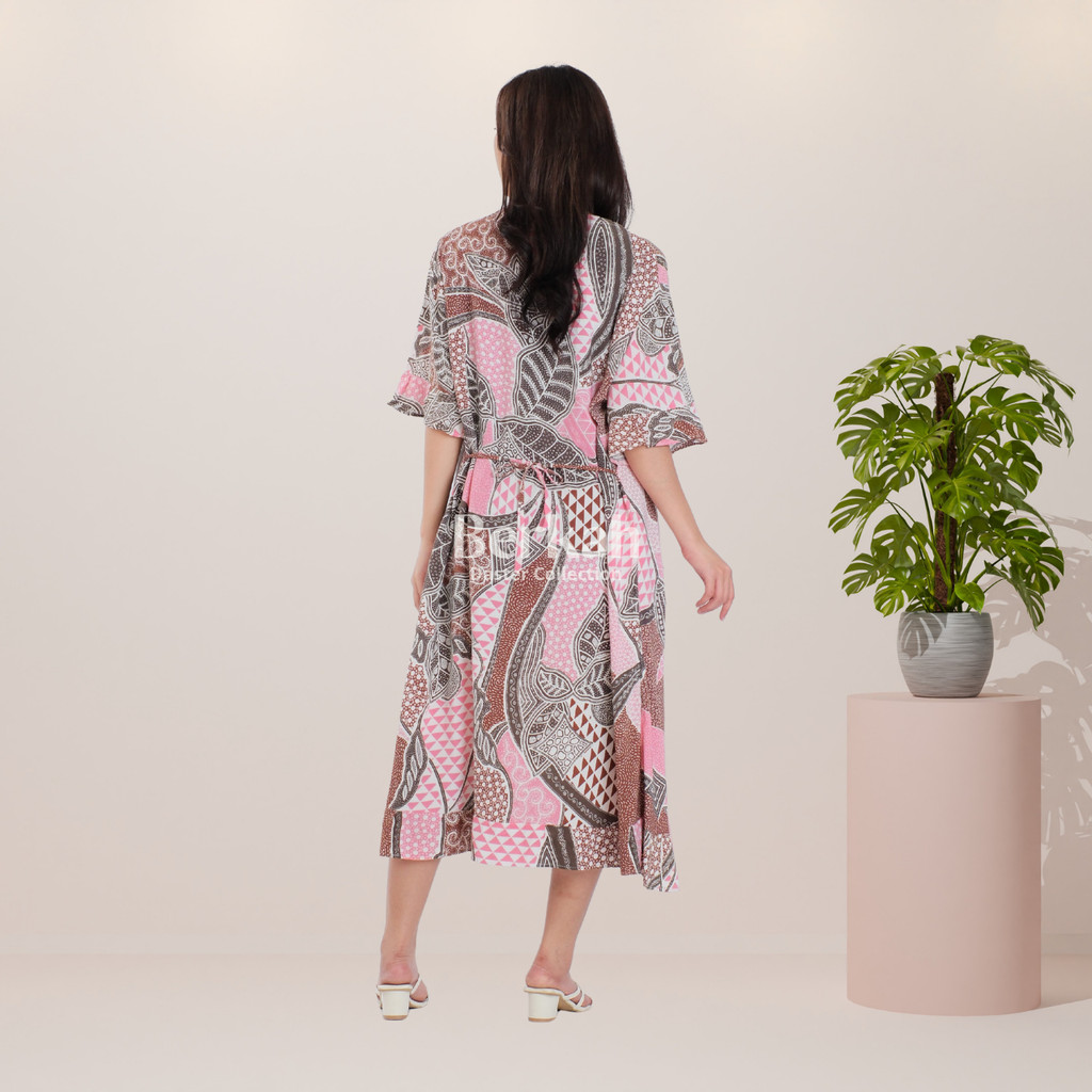 Daster Batik Rayon Busui Kancing Surya Teja 5