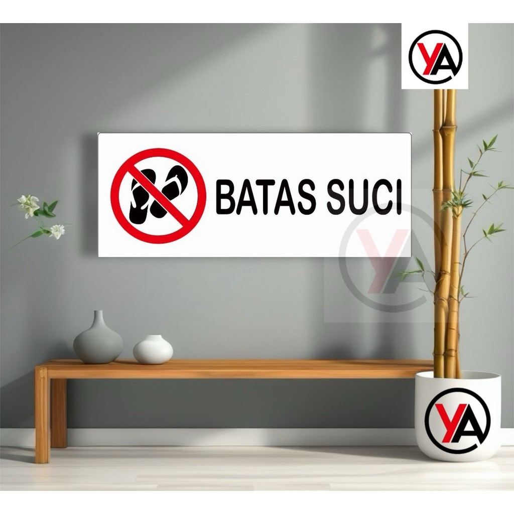 Jual YA Sign akrilik Signboard Akrilik Batas Suci Signage Papan Penanda ...