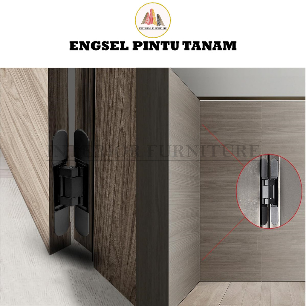 Jual Door Hinge Invisible Hidden Engsel Pintu Tanam Hitam Door Hinges ...