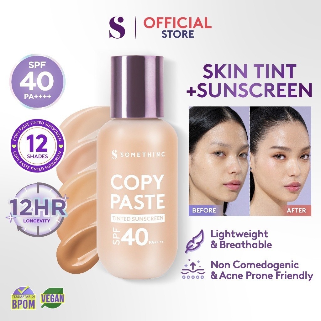 Jual Somethinc Tinted Sunscreen SPF 40 PA++++ Copy Paste Skin tint ...