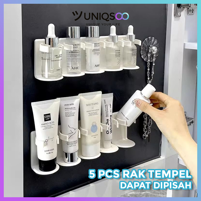 Jual UNIQSOO Rak Botol 5 Baris Serbaguna / Tempat Alat Botol Skincare ...