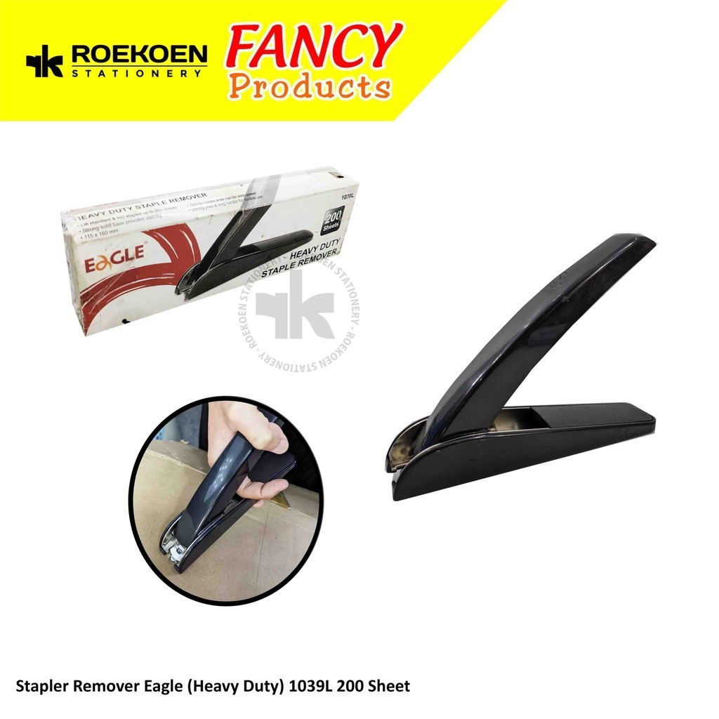 Jual eagle heavy duty stapler remover 1039l 200 sheets shopee indonesia