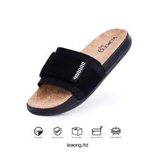 Kosong.Ltd Sandal Slop Slide Pria-Wanita Step Strap - Black