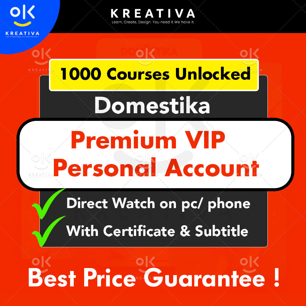 Jual Domestika Plus Premium Account Tutorial ( access 1000 Courses+ ...