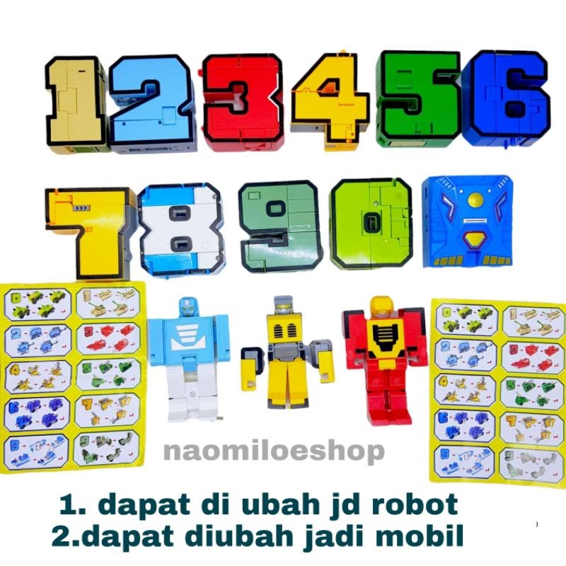 Jual Emco satuan mainan TRANSFORMERS POCKET MORPHER MORPHERS NUMBER SET ...