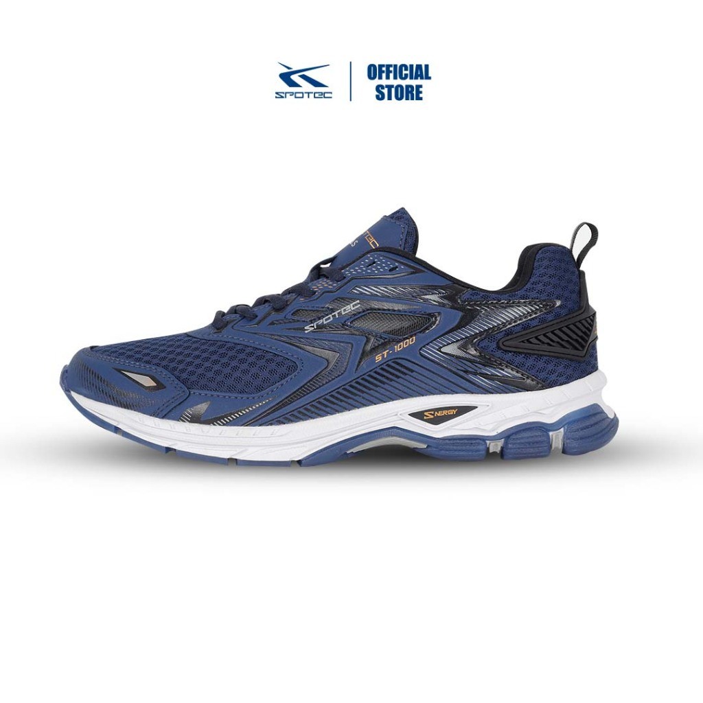 Jual Spotec Running Atlas Sepatu Lari Pria Wanita - Biru Tua Emas ...