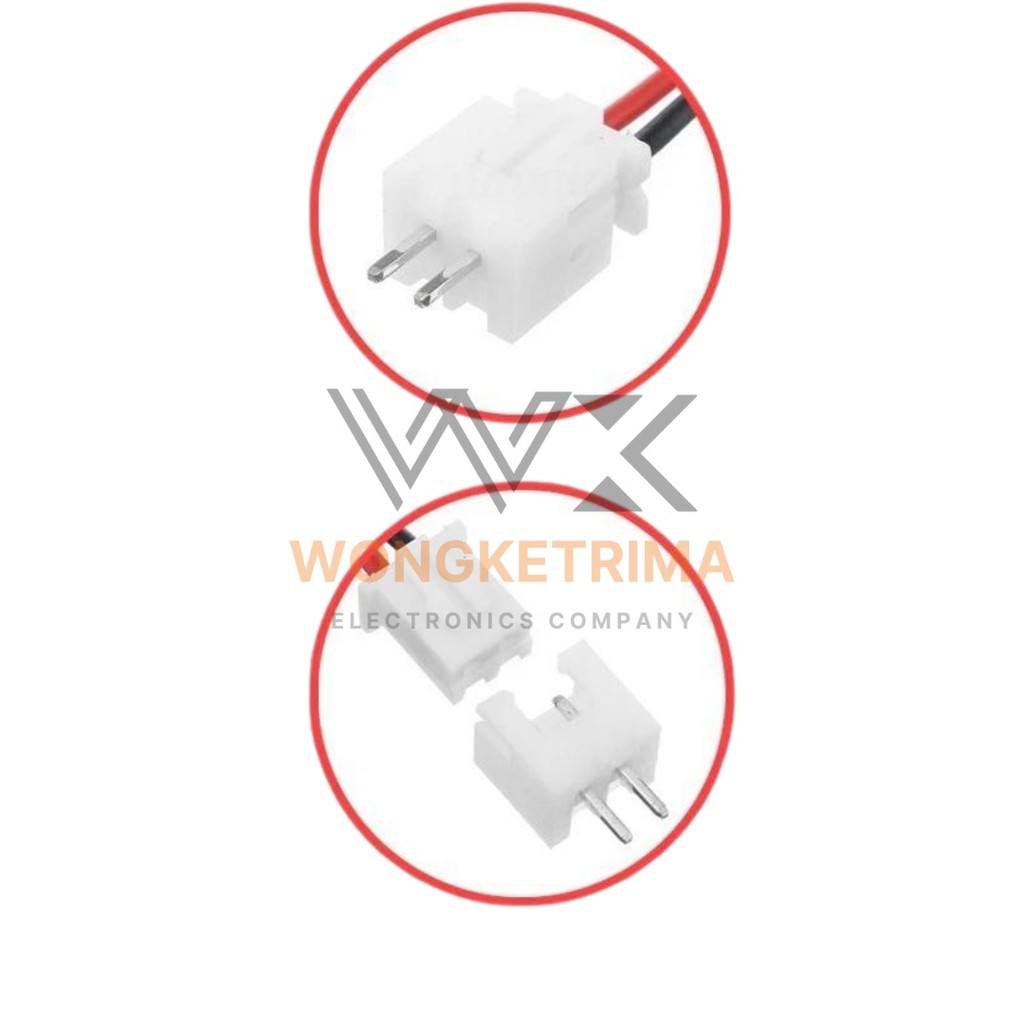 Jual CONNECTOR 2 PIN HEADER SOCKET MALE FEMALE 1 SET XH2.54 2P 20CM ...