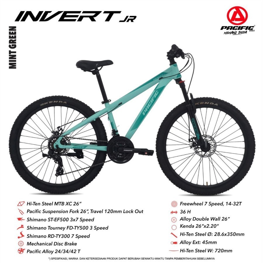 Jual SEPEDA GUNUNG MTB 26 PACIFIC INVERT JR (3X7 MD) | Shopee Indonesia