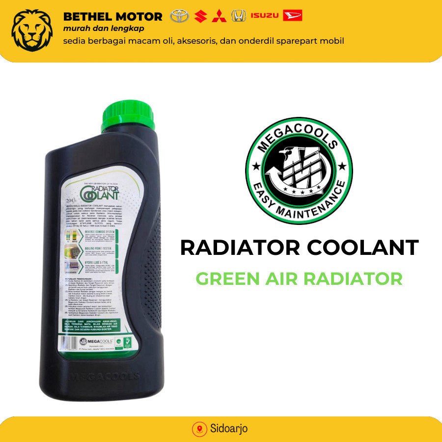 Jual RADIATOR COOLANT MEGACOOL HIJAU 1 LITER MEGA COOLS / MEGACOOLS ...