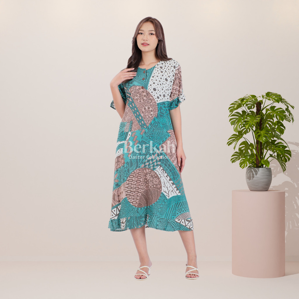 Daster Batik Rayon Busui Kancing Surya Teja 2