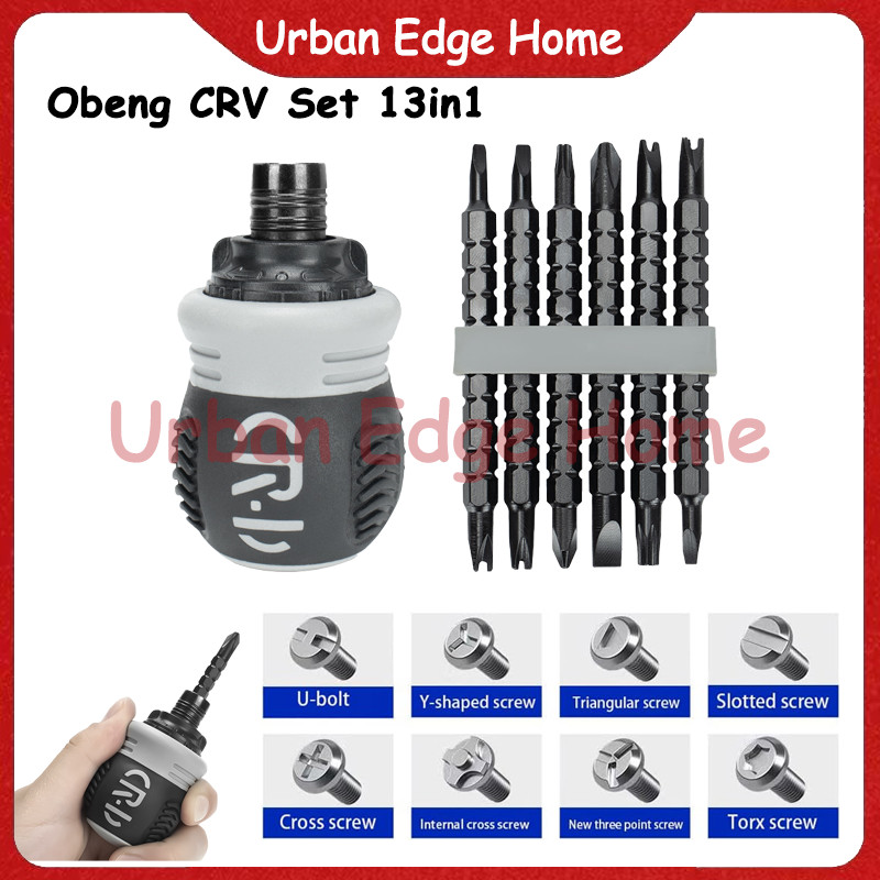Jual Obeng Cebol Set 13in1 / Obeng Cebol BB Buntek Karet Dua Arah Bolak ...