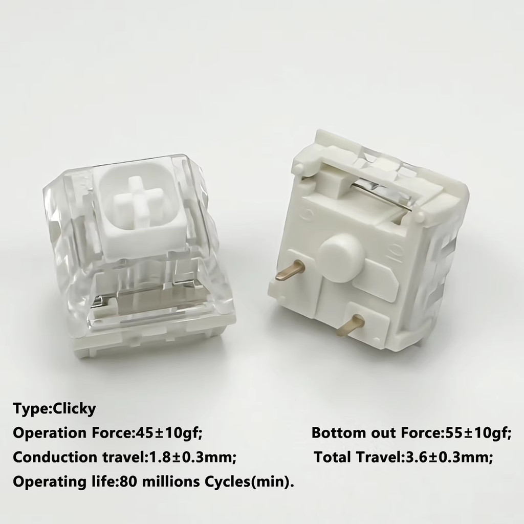 Jual Kailh Box White Switch Clicky Box White Custom Mechanical Keyboard ...