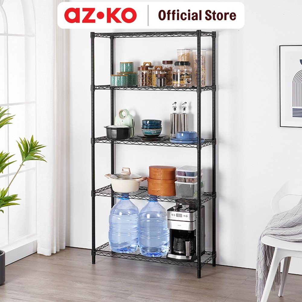 Jual AZKO Stora Rak Besi 5 Tingkat - Hitam Organizer Serbaguna Tempat ...