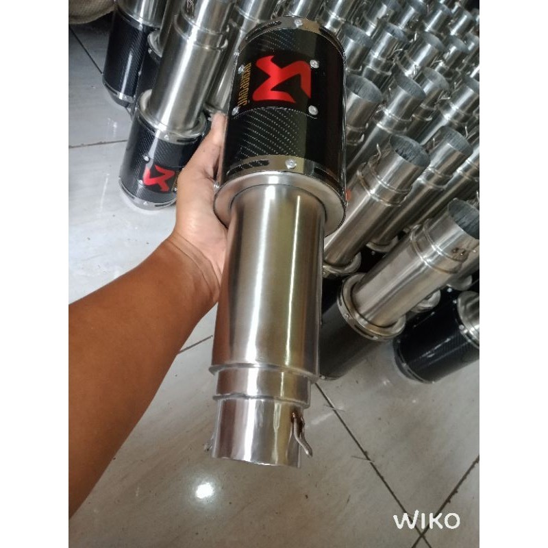 Jual 51 mm canister AKRAPOVIC gp Lorenzo karbon,hitam doff universal ...