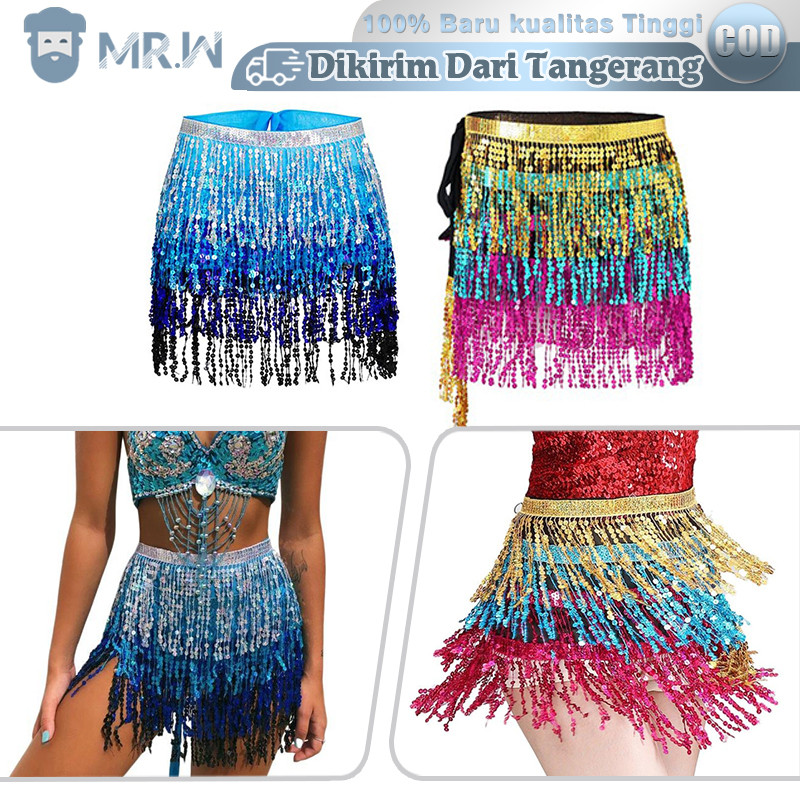 Jual Belly Dance Hip Scarf Ikat Pinggang Belly Dance Manik Rumbai Rok ...