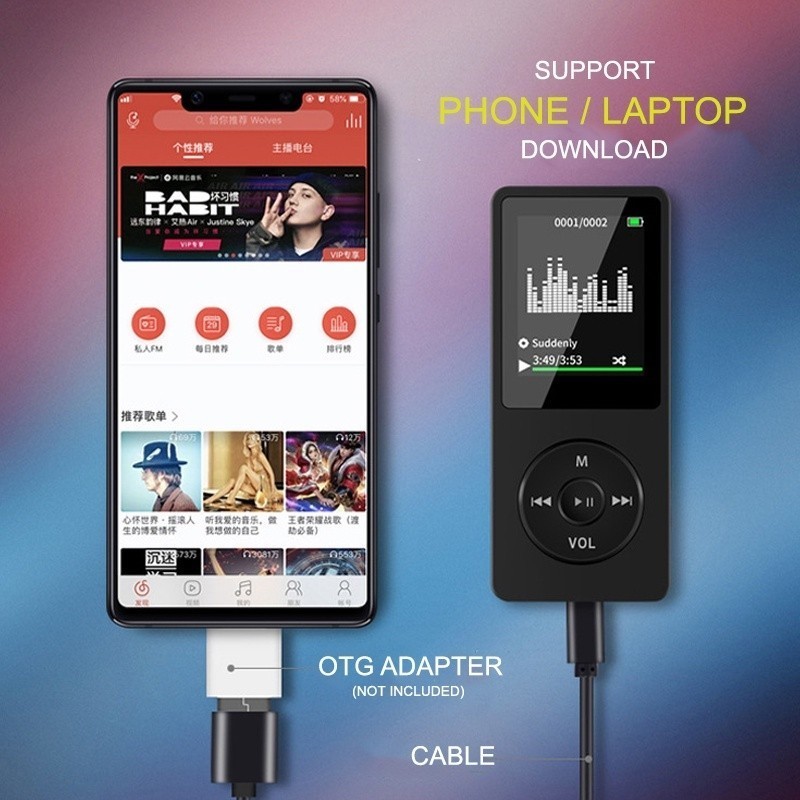 Jual MP4 Player Bluetooth MP3 Mini Player Bluetooth MP3 Bluetooth ...