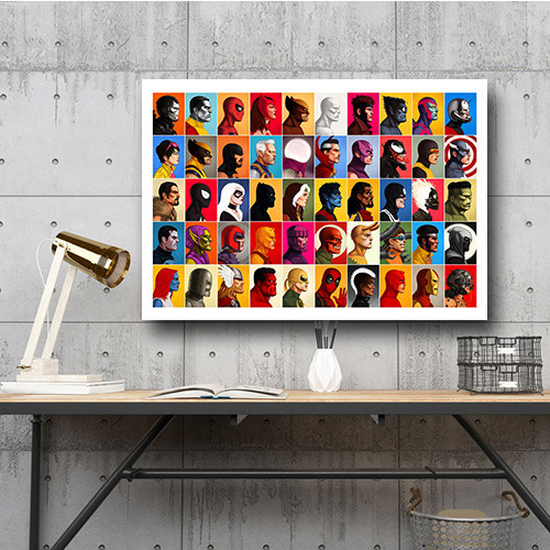Jual POSTER SUPERHERO MARVEL COMIC CARACTERPOSTER FRAME A3+ (30x43cm ...