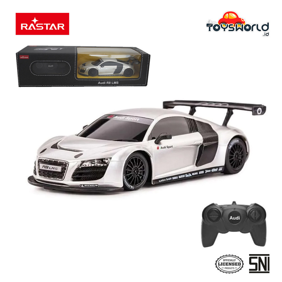 Jual Rastar RC 1:24 Audi R8 Silver | Shopee Indonesia