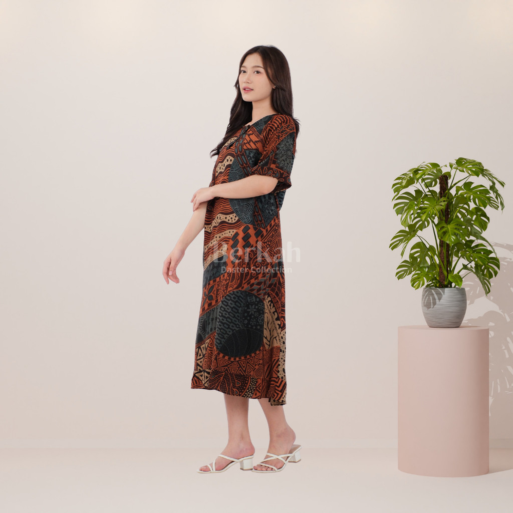 Daster Batik Rayon Busui Kancing Surya Teja 4