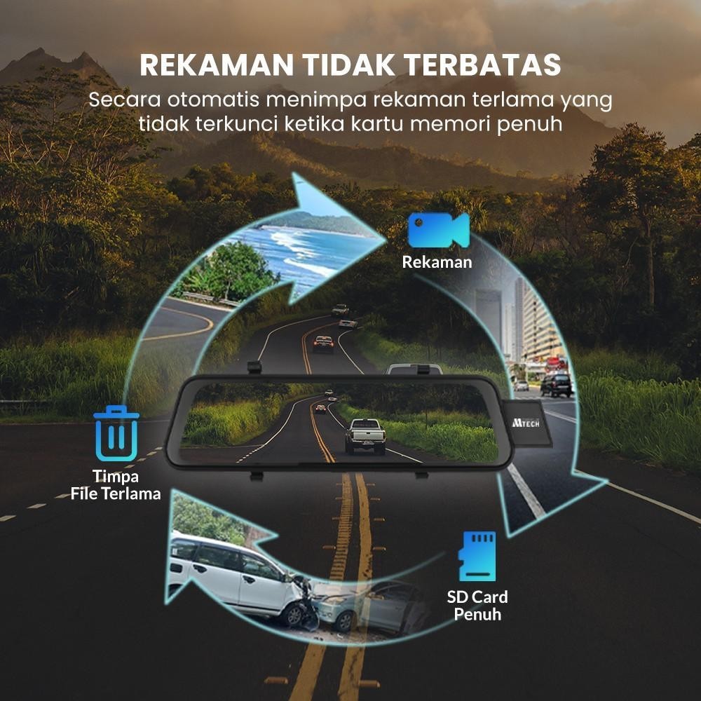 Jual MobileTech Dashcam Mobil TRIVION WiFi 4K 1080p Triple Lens Camera ...