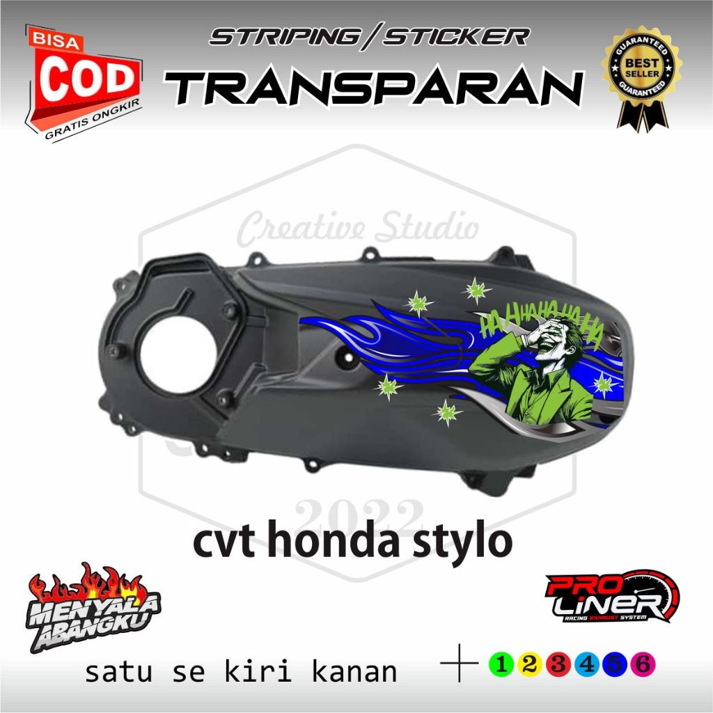 Jual sticker blok cvt honda stylo new design custom motif haha | Shopee ...