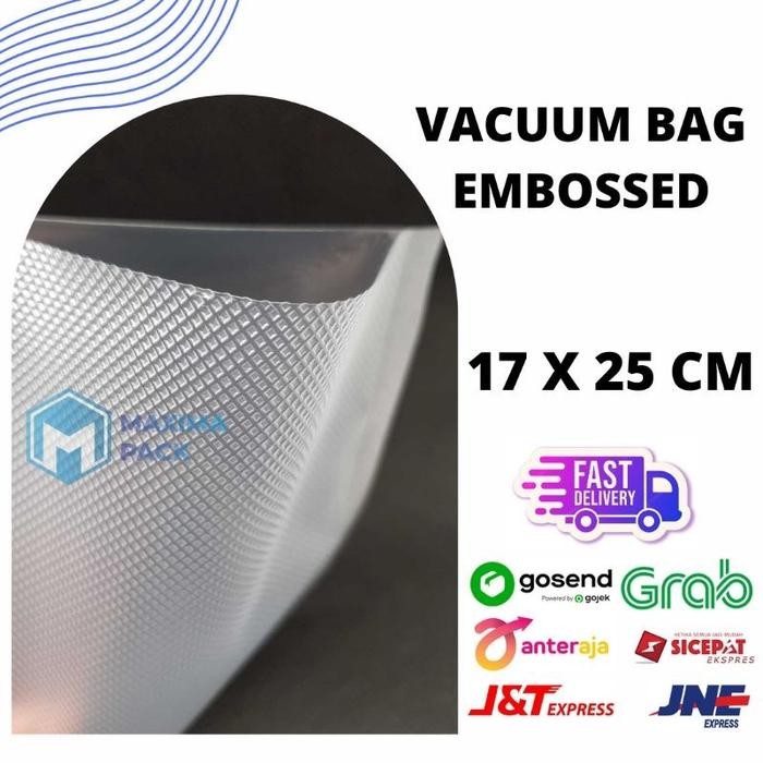 Jual 17 x 25 Plastik Vakum Emboss/Bintik/Diamond 1 sisi 17x25cm – 100 ...