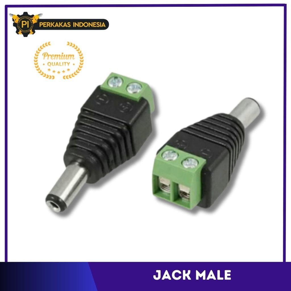 Jual Jack Konektor Penyambung Sambungan Kabel AC DC Male Conektor Cable ...
