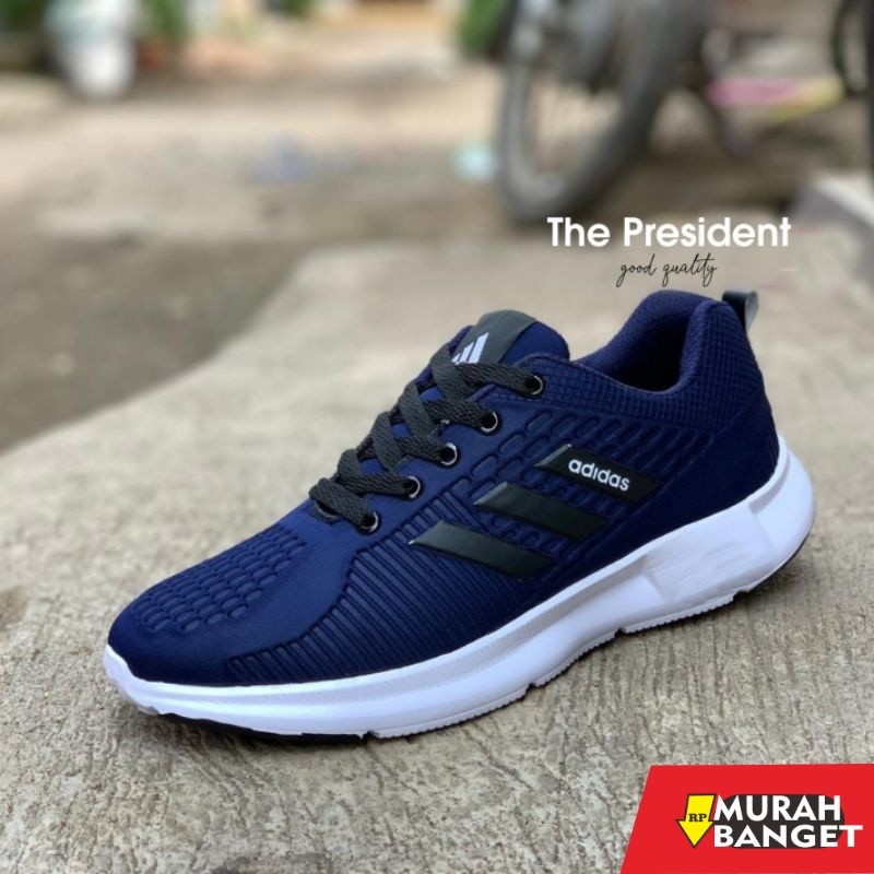 Jual sepatu sneakers lokal terbaik Sepatu Pria Ads Strip Cutting Emboss ...