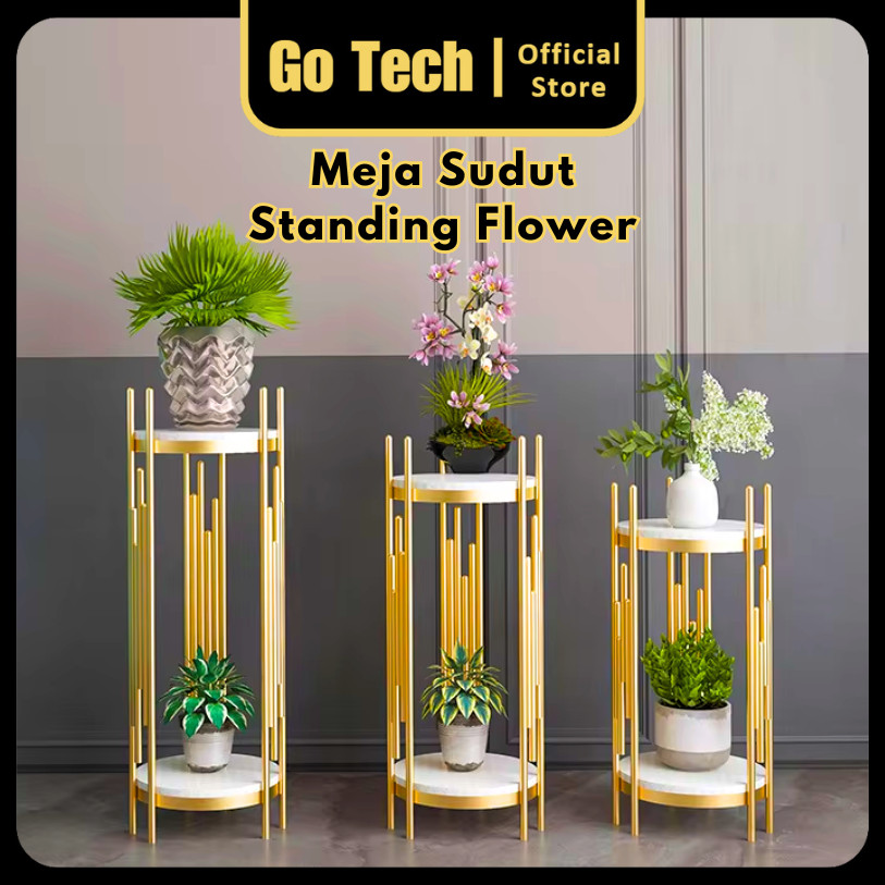 Jual Go Tech - Meja Sudut Standing Flower Cofee table Meja Sudut ...