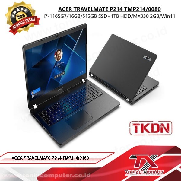 Jual ACER TRAVELMATE P214 TMP214/0080 - i7-1165G7/16GB/512GB SSD+1TB ...
