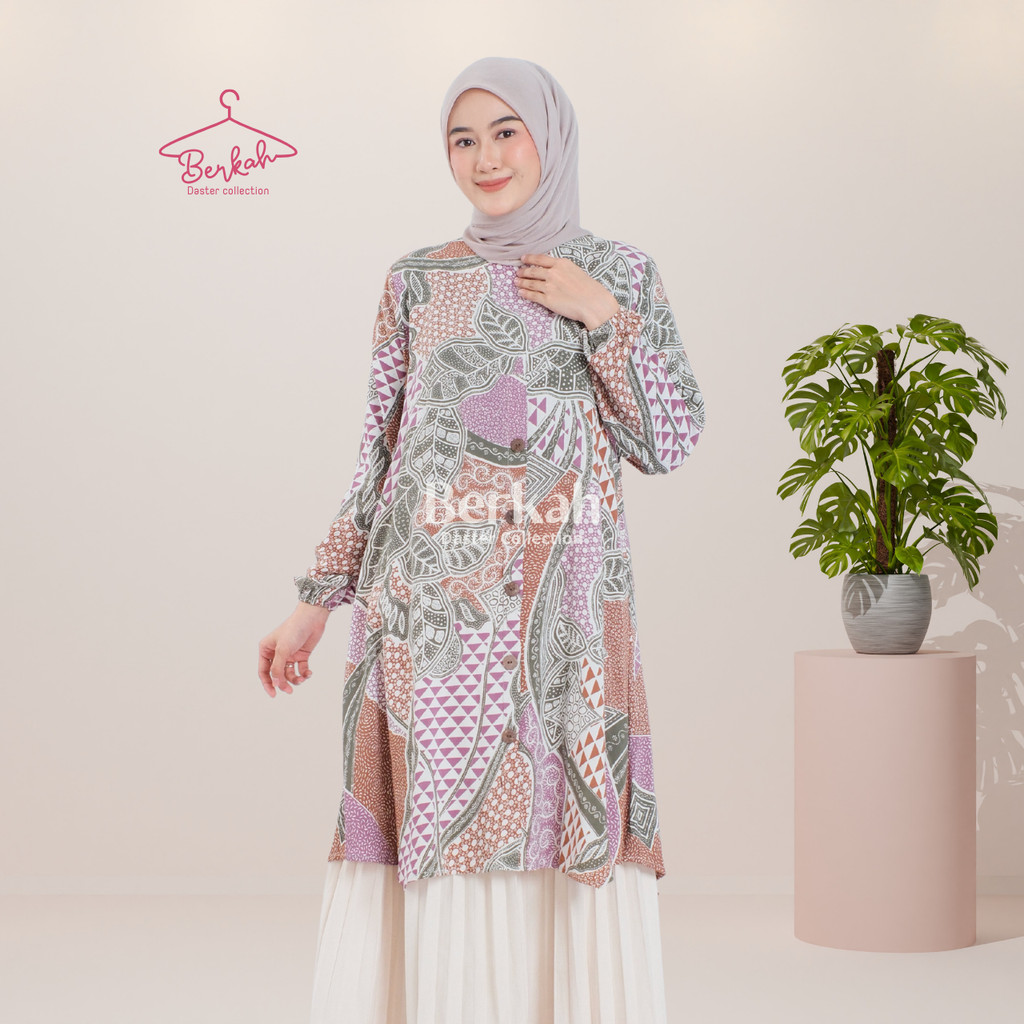 Atasan Batik Tunik Modern Rayon Surya Teja