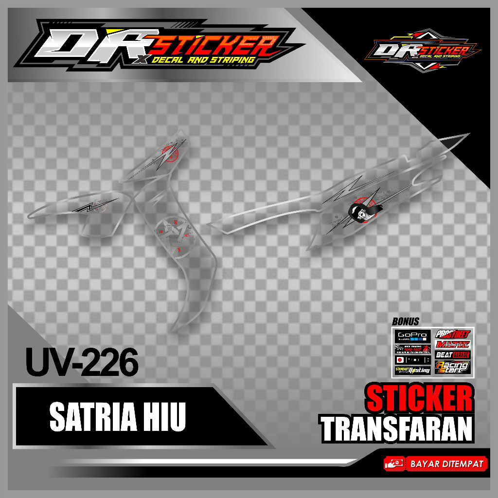 Jual Sticker Motor Suzuki Satria Hiu - Striping Satria Hiu 2Tak Variasi ...