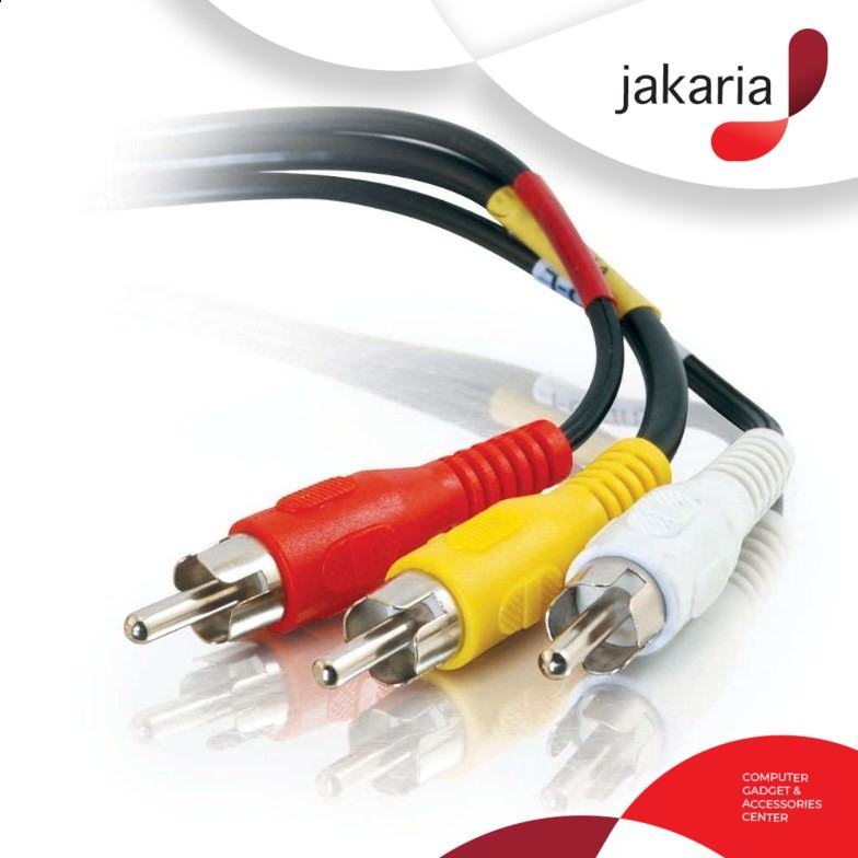 Jual ILLUPRO Kabel 3 RCA to 3 RCA Audio Video Kabel RCA Video AV - 3 m ...