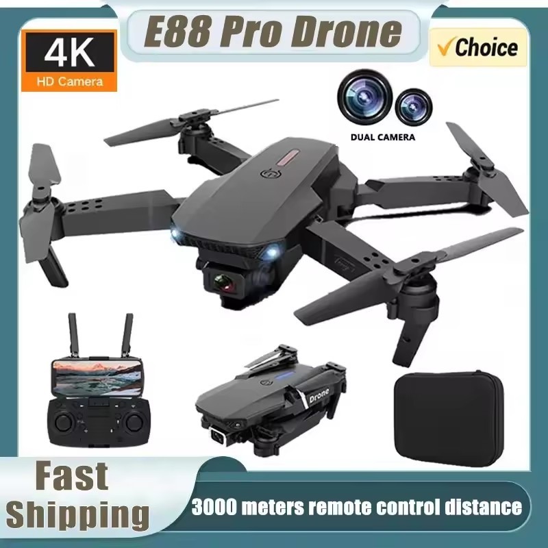 Jual 2025 E88 Pro RC Drone 4K Professinal With 1080P Wide Angle HD ...