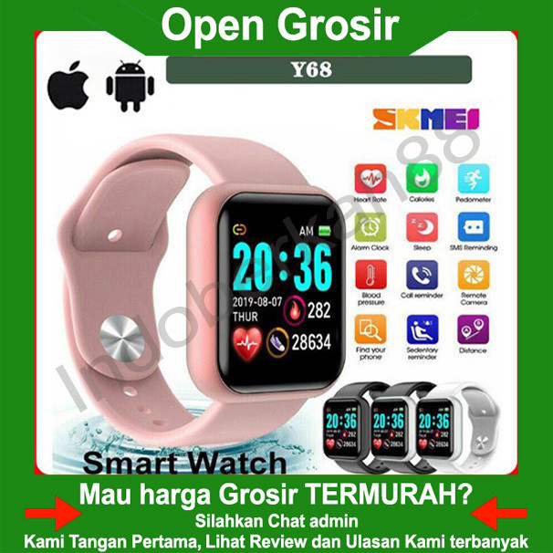 Bluetooth Smart Watch Jam Tangan Fitness Tracker Aplikasi Jam