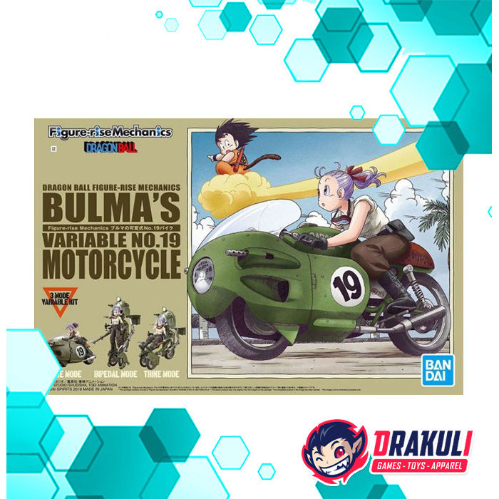 Bandai Hobby - dragon ball z - bulma's variable no.19 bike, bandai figure-rise mechanics, multicolore, 16 centimeters