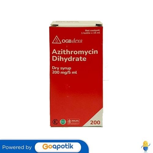 Jual Azithromycin Ogb Dexa Medica 200 Mg/5 Ml Dry Syrup 15 Ml | Shopee ...