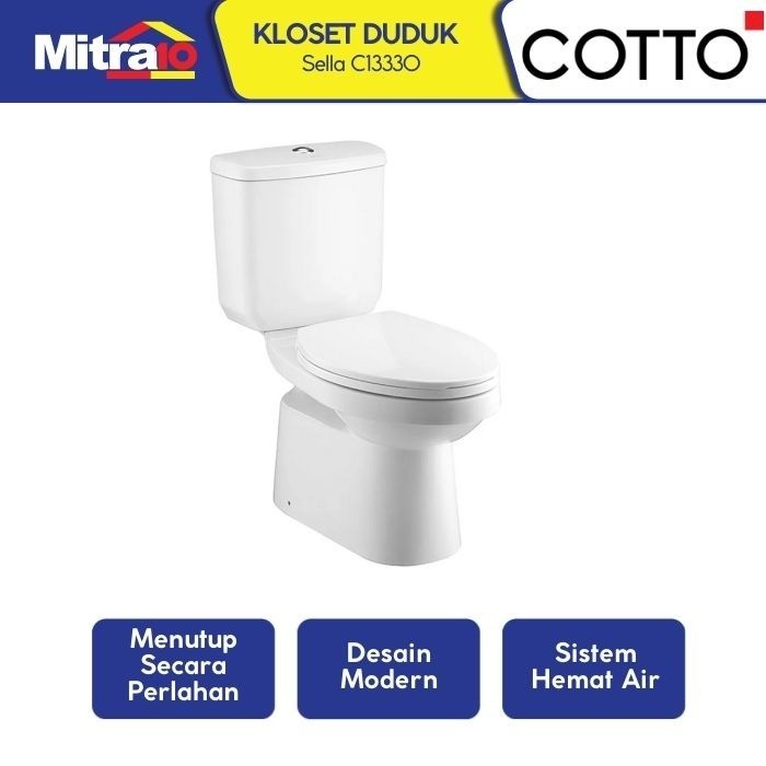 Jual Cotto Kloset Duduk Dua Bagian C13330 Putih | Shopee Indonesia