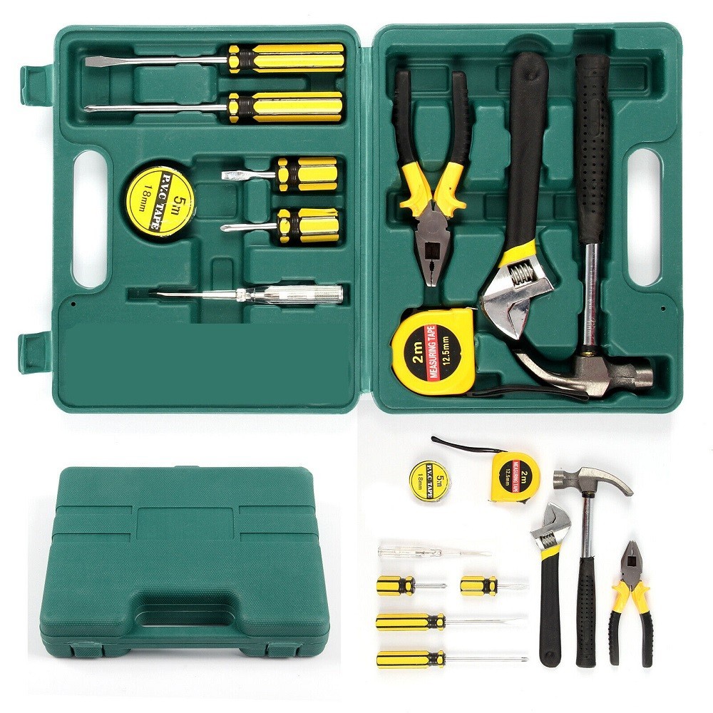 Jual Alat Perkakas 12 in 1 Tool Kit Tool Set Tool Box Obeng Tang Palu ...